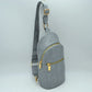 Structured Sling Bag with Contrast Zipper Detail - Gray - Sling Bag