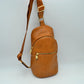 Structured Sling Bag with Contrast Zipper Detail - Sling Bag