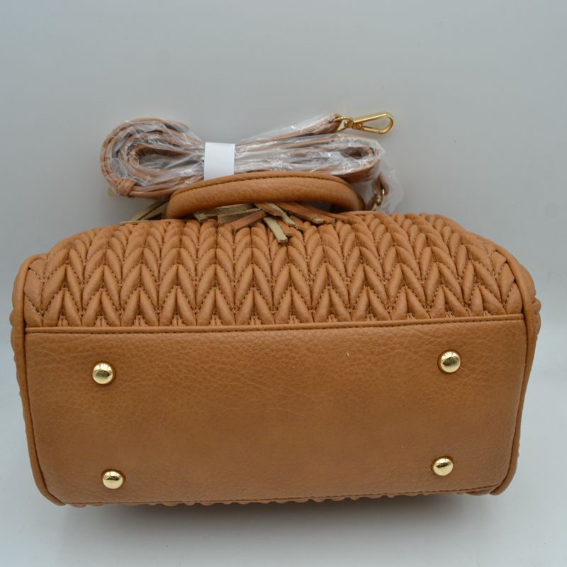 Quilted Chevron Satchel Handbag | Textured Top-Handle Crossbody Purse - Crossbody Bags