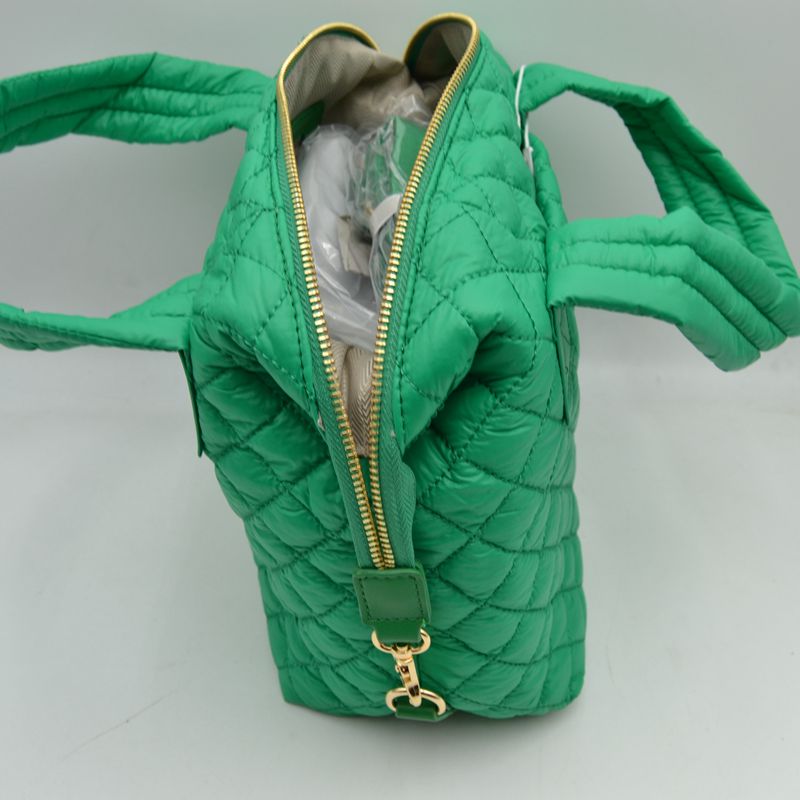 Stylish Diamond-Quilted Puffer Crossbody & Satchel Bag - Satchel Bag