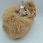 Plush Faux Fur Hobo Handbag with Adjustable Top Handle and Strap - Handbags