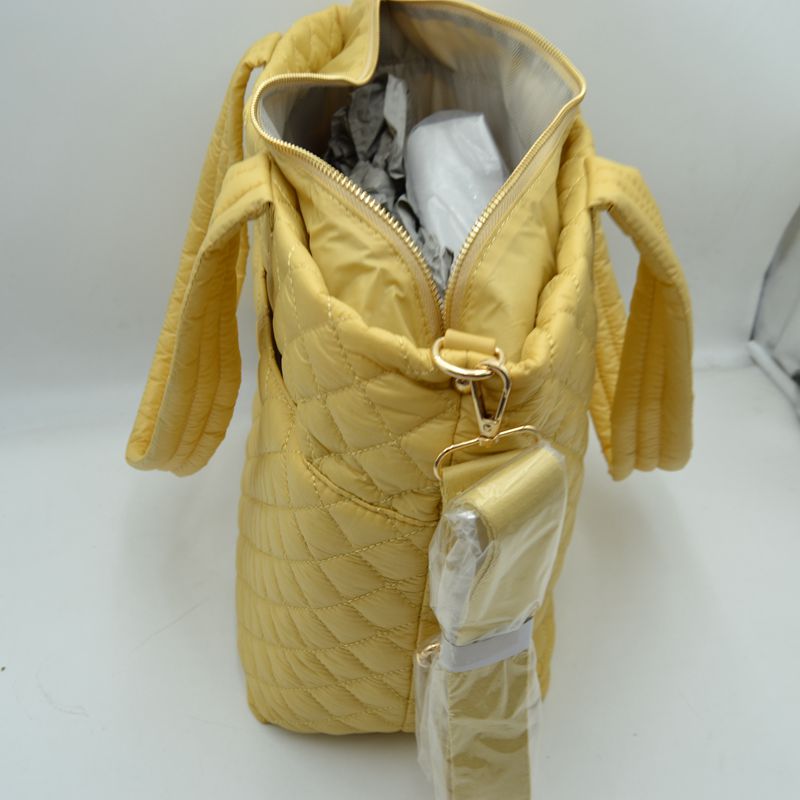 Quilted Tote Bag with Padded Dual Handles - Tote Bag