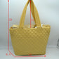 Quilted Tote Bag with Padded Dual Handles - Tote Bag