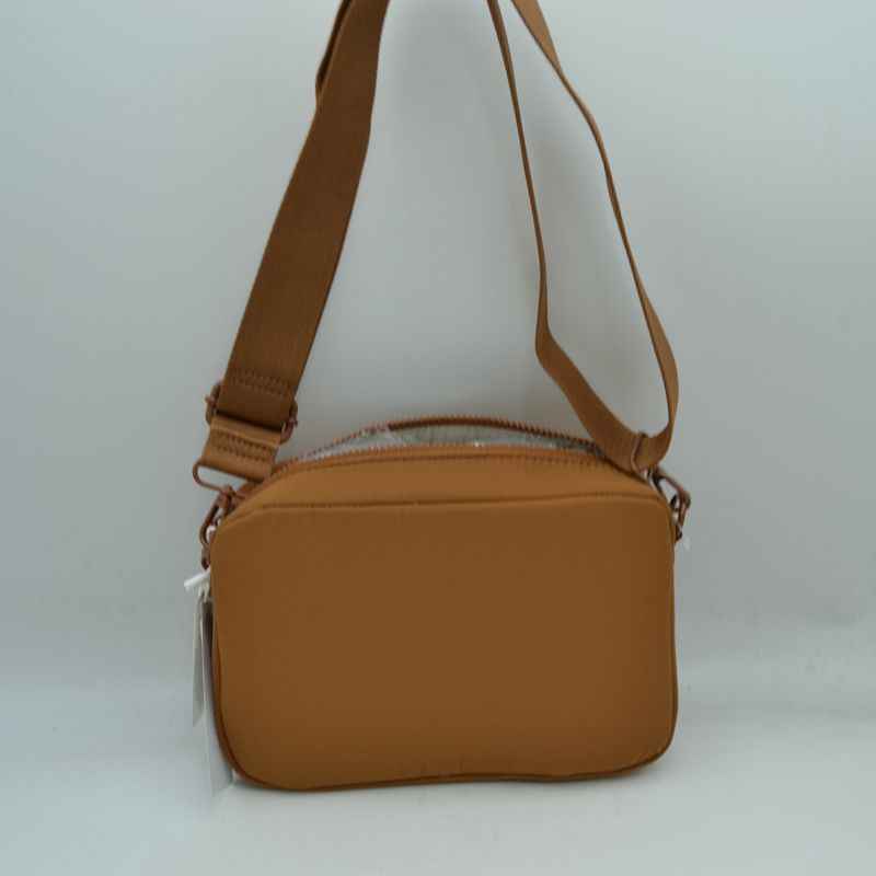 Quilted Front Pocket Crossbody Bag with Adjustable Strap - Cross Body Bag