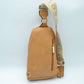 Floral Pattern Strap Sling Bag with Zipper Pockets - Black - Sling Bag