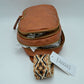 Multi-Zip Sling Backpack with Patterned Shoulder Strap - Backpacks
