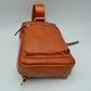 Grained Sling Bag with Metallic Zippers - Sling Bag