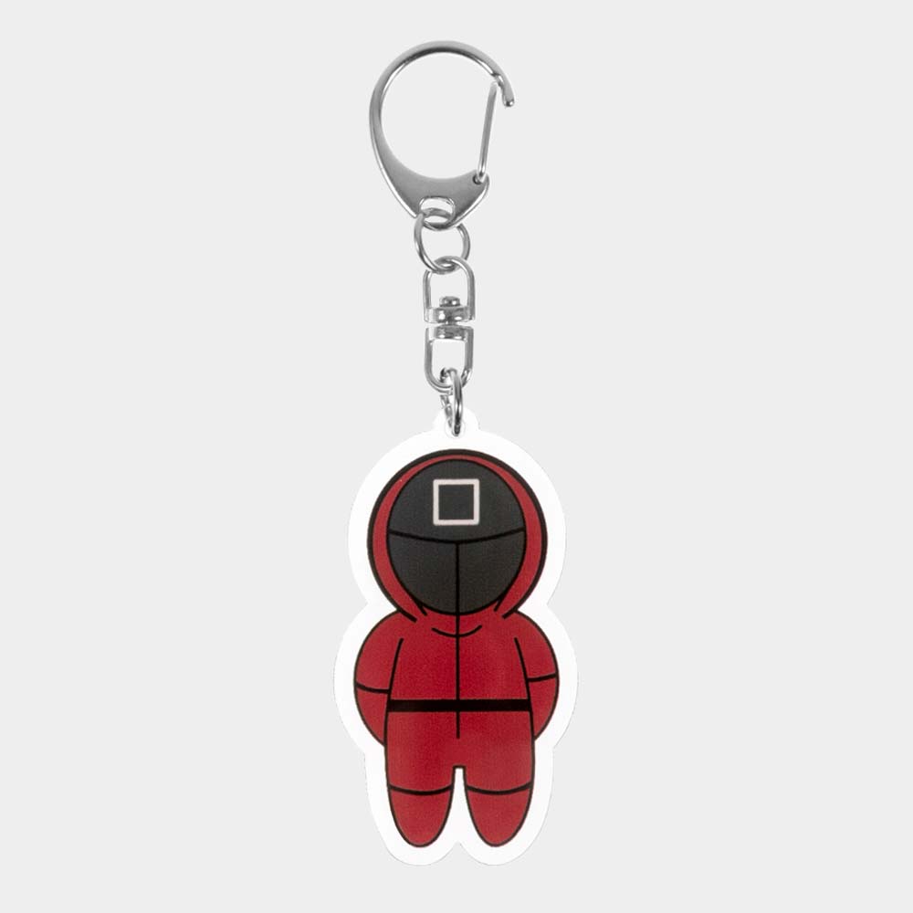 Madeline Love Red Squid Game Square Keychain - Jewelry