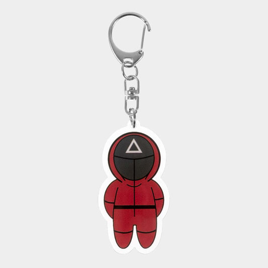 Madeline Love Red Squid Game Triangle Keychain - Jewelry