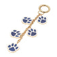 Madeline Love Blue, Gold, White GAME DAY Football Themed Paw Charm Dangle Keychain Bag Charm - Bags & Wallets - desc