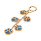 Madeline Love Gold, Navy, Orange GAME DAY Football Themed Paw Charm Dangle Keychain Bag Charm - Bags & Wallets - desc