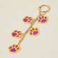 Madeline Love Gold, Purple , Yellow GAME DAY Football Themed Paw Charm Dangle Keychain Bag Charm - Bags & Wallets