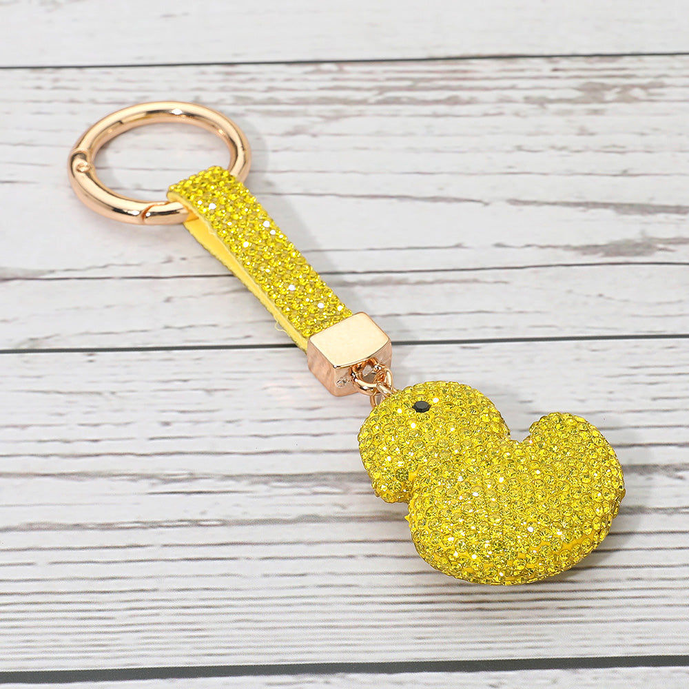 Madeline Love Yellow Bling Studded Duck Keychain Bag Charm - Bags & Wallets