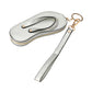 Madeline Love Silver Faux Leather Flip-flop Mini Wristlet Keychain Bag Charm Coin Purse - Bags & Wallets - extra