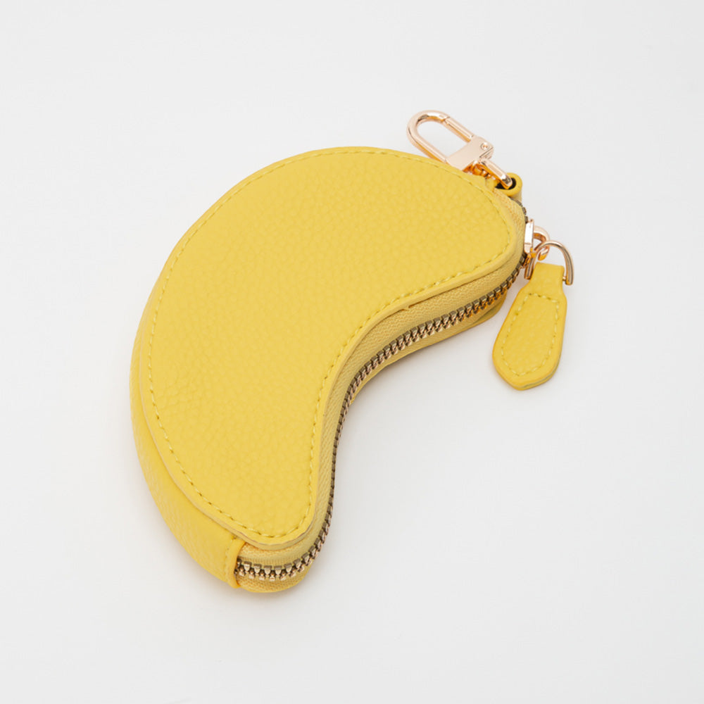 Madeline Love Yellow Faux Leather Banana Keychain / Bag Charm / Coin Purse - Bags & Wallets - desc