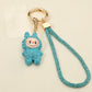 Madeline Love Aqua Bling Studded Monster Bunny Figure Phone Strap Keychain Bag Charm - Bags & Wallets