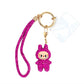 Madeline Love Fuchsia Bling Studded Monster Bunny Figure Phone Strap Keychain Bag Charm - Bags & Wallets - extra