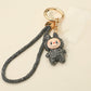 Madeline Love Hematite Bling Studded Monster Bunny Figure Phone Strap Keychain Bag Charm - Bags & Wallets
