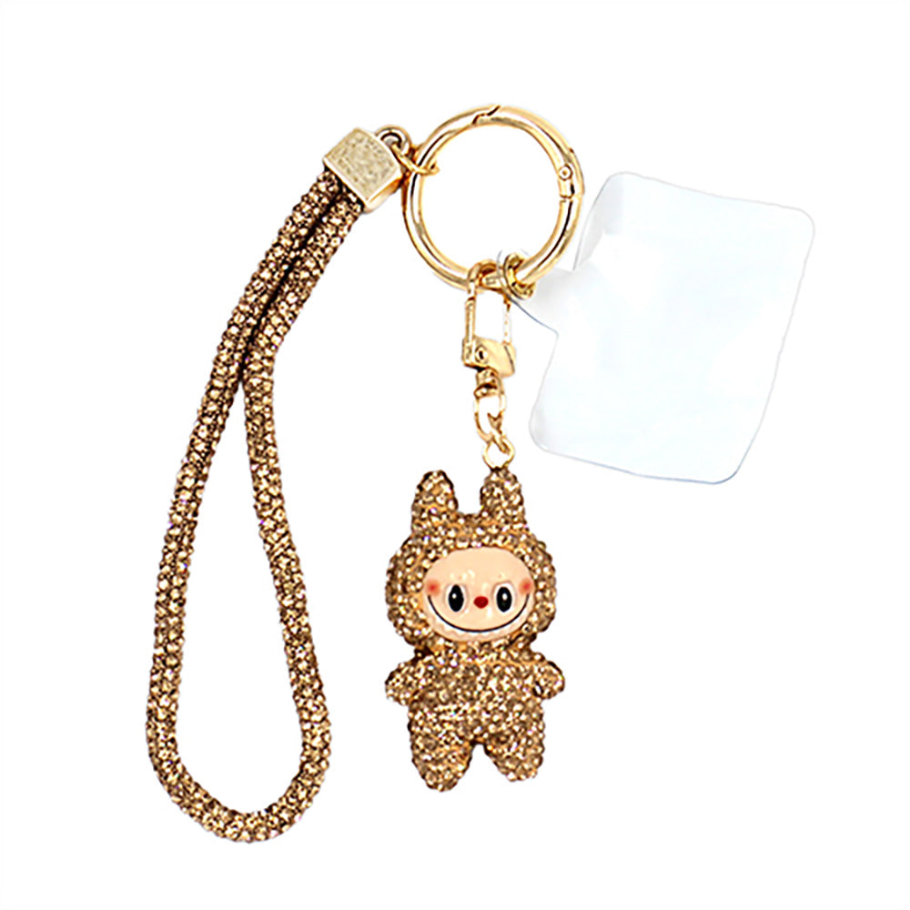 Madeline Love Lt Col Topaz Bling Studded Monster Bunny Figure Phone Strap Keychain Bag Charm - Bags & Wallets - extra