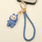 Madeline Love Light, Sapphire Bling Studded Monster Bunny Figure Phone Strap Keychain Bag Charm - Bags & Wallets