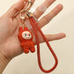 Madeline Love Orange Bling Studded Monster Bunny Figure Phone Strap Keychain Bag Charm - Bags & Wallets
