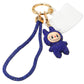 Madeline Love Sapphire Bling Studded Monster Bunny Figure Phone Strap Keychain Bag Charm - Bags & Wallets - extra