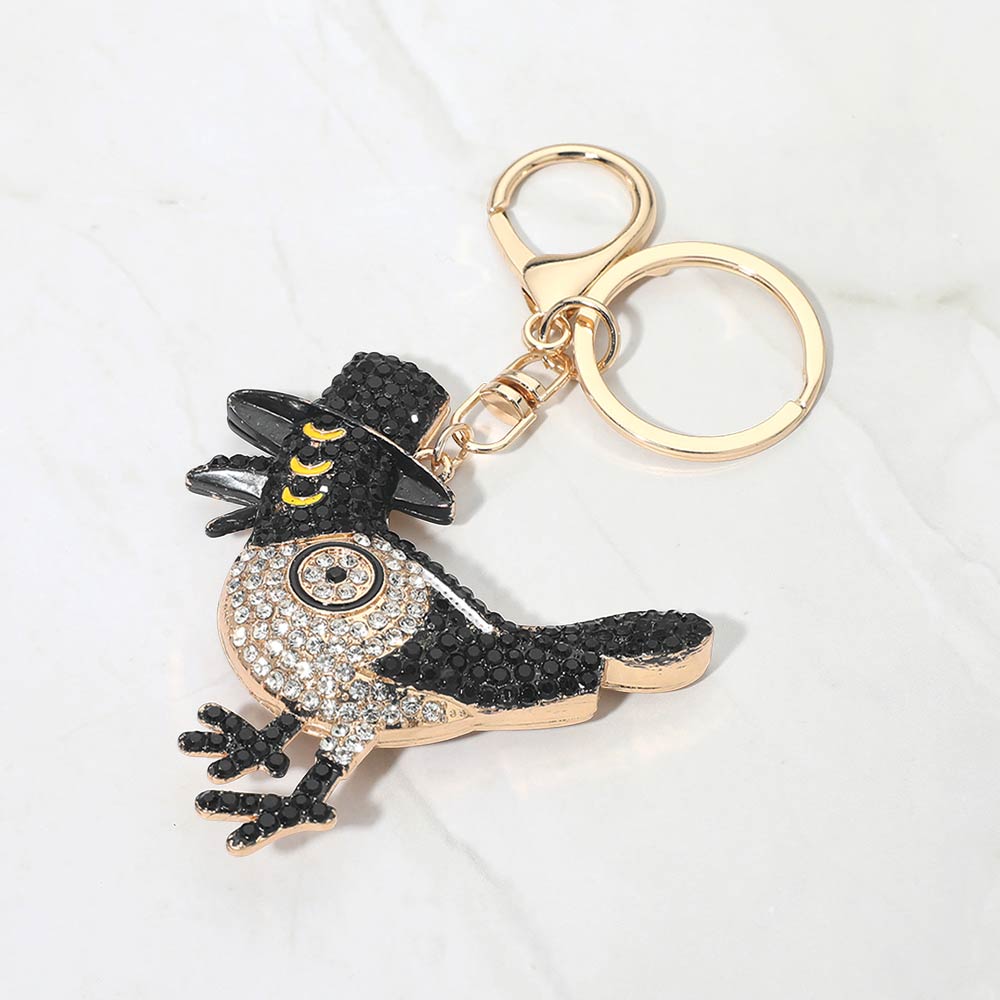 Madeline Love Black Bling Studded Kpop Demon Hunters Sussie Keychain Bag Charm - Bags & Wallets