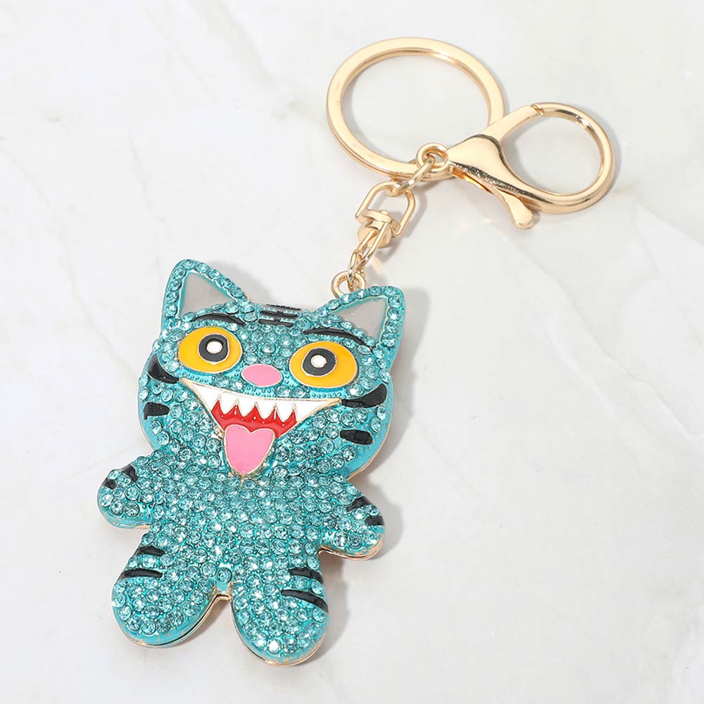 Madeline Love Multi Bling Studded Kpop Demon Hunters Derpy Keychain Bag Charm - Bags & Wallets