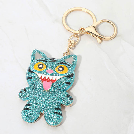 Madeline Love Multi Bling Studded Kpop Demon Hunters Derpy Keychain Bag Charm - Bags & Wallets