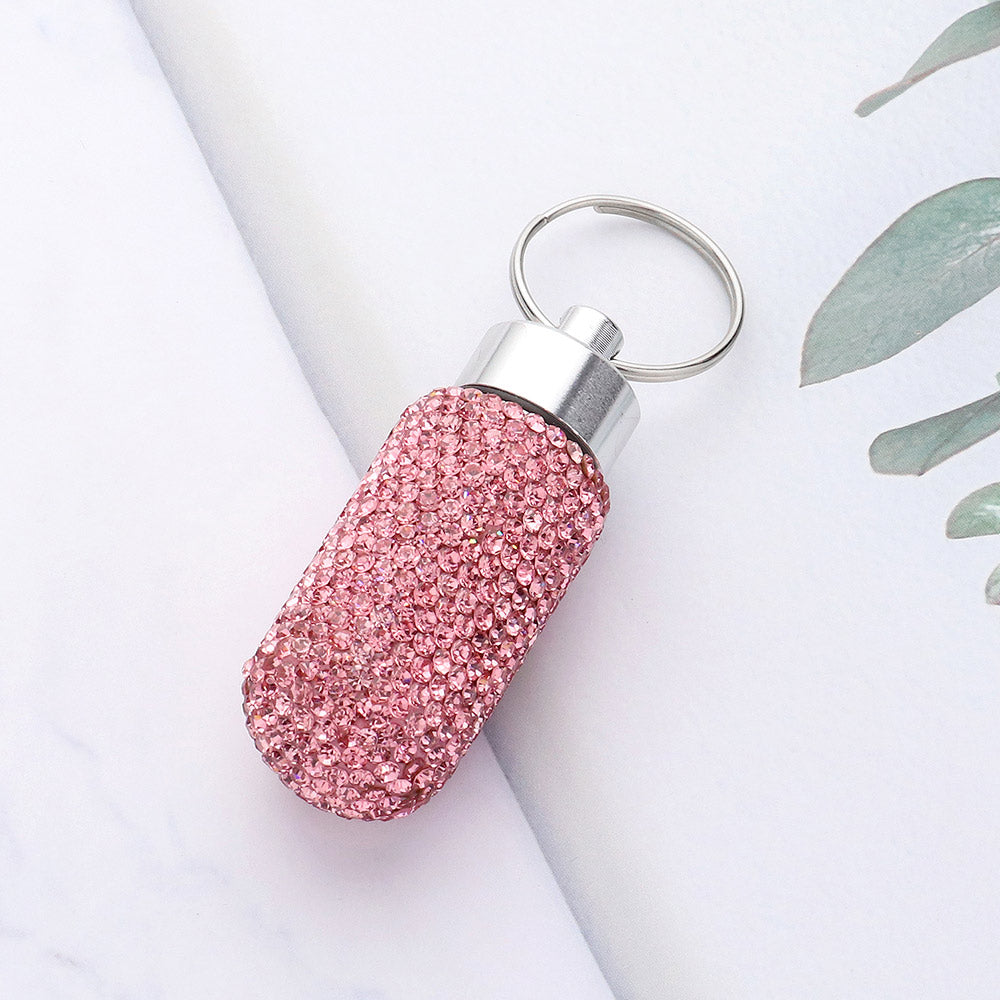 Madeline Love Pink Bling Mini Pill Case Keychain - Jewelry