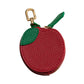 Madeline Love Red Genuine Leather Apple Coin Purse Keychain Bag Charm - Bags & Wallets - extra