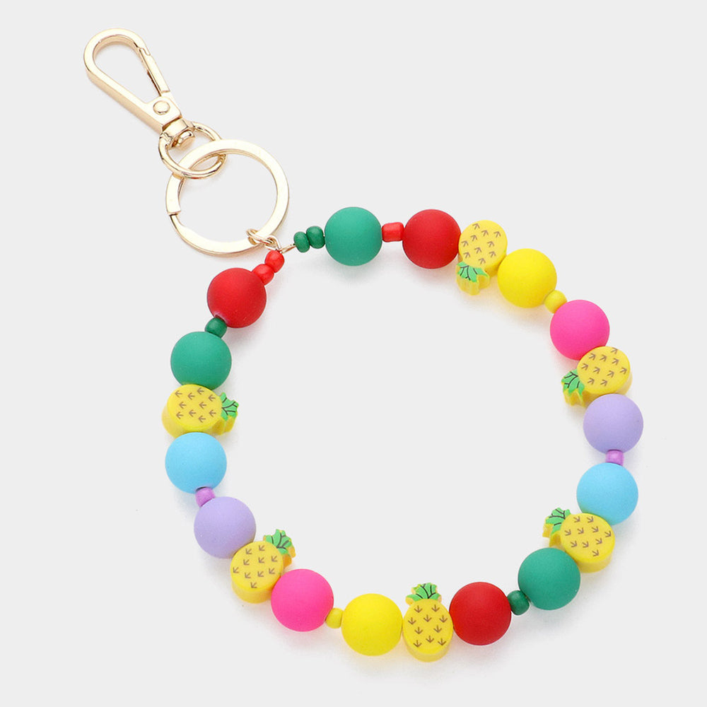 Madeline Love Multi Pineapple Accented Beaded Keychain / Bracelet - Bracelets
