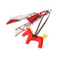 Faux Leather Horse Tassel Scarf Bag Charm - Red - Keychains
