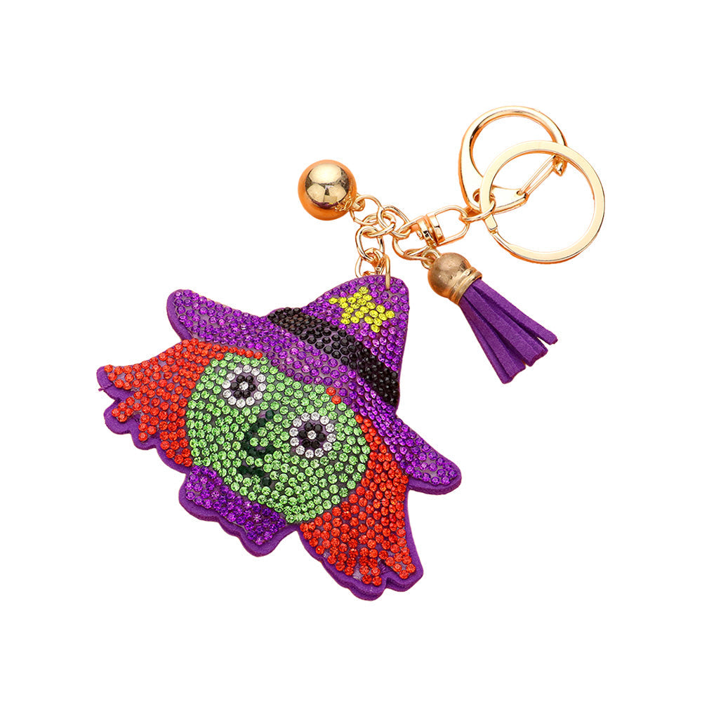 Madeline Love Multi Bling Halloween Witch Keychain Bag Charm - Bags & Wallets - desc