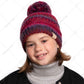 C.C Multi Color Children Kids Beanie Hat With Pom