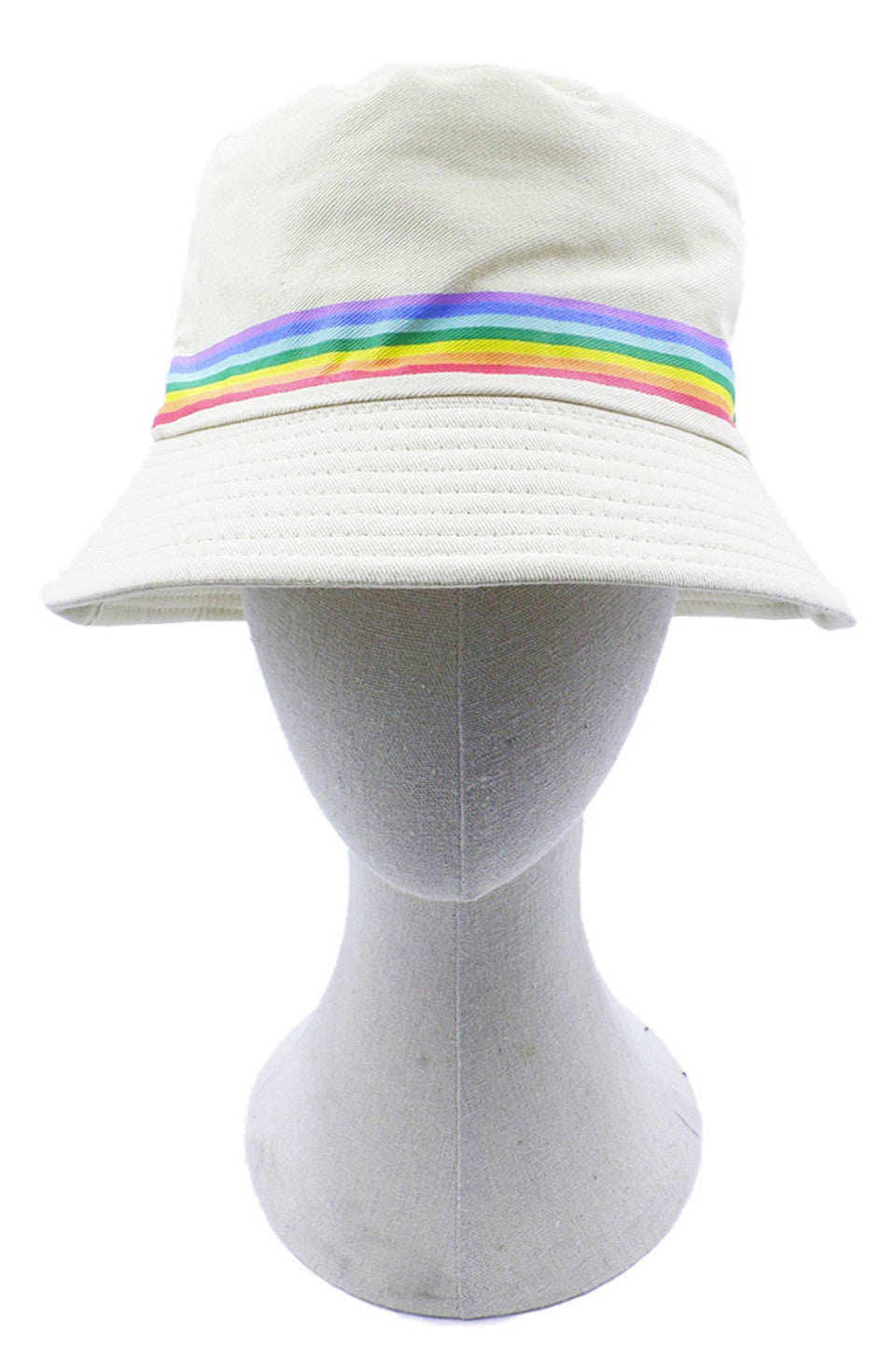 Khaki Rainbow Trim Solid Bucket Hat features a sophisticated solid construction enhanced by a vibrant rainbow trim detail. The balanced proportions offer optimal coverage while maintaining a streamlined profile. Superior stitching techniques ensure durability through repeated wear, while the thoughtfully designed crown depth provides ideal fit characteristics. An exemplary accessory that seamlessly merges technical performance with contemporary styling.