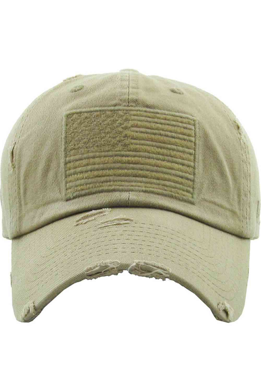 Khaki Show off your patriotic style with this Unisex American Flag washed vintage distressed baseball cap, featuring a classic worn-in look and bold flag detail. Designed for comfort with an adjustable fit, this everyday cap is perfect for casual outings, outdoor activities, or laid-back weekends.