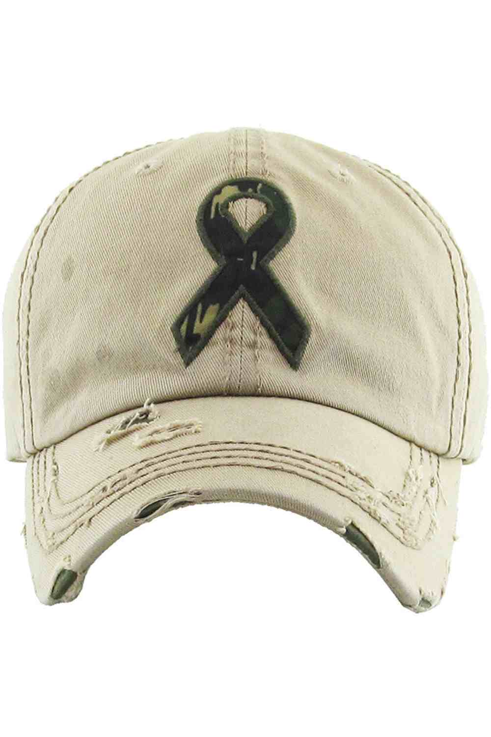 Show off casual style with the Camo Ribbon Washed Vintage Baseball Cap, featuring a classic distressed look and unique camo ribbon detail. Comfortable and adjustable, it’s perfect for everyday wear, outdoor adventures, or relaxed weekend outfits.
