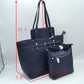 Woven Tote Bag Set with Crossbody and Wallet - Tote Bag