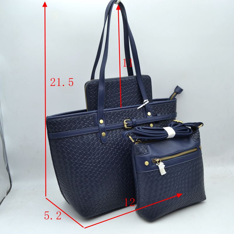 Woven Tote Bag Set with Crossbody and Wallet - Tote Bag