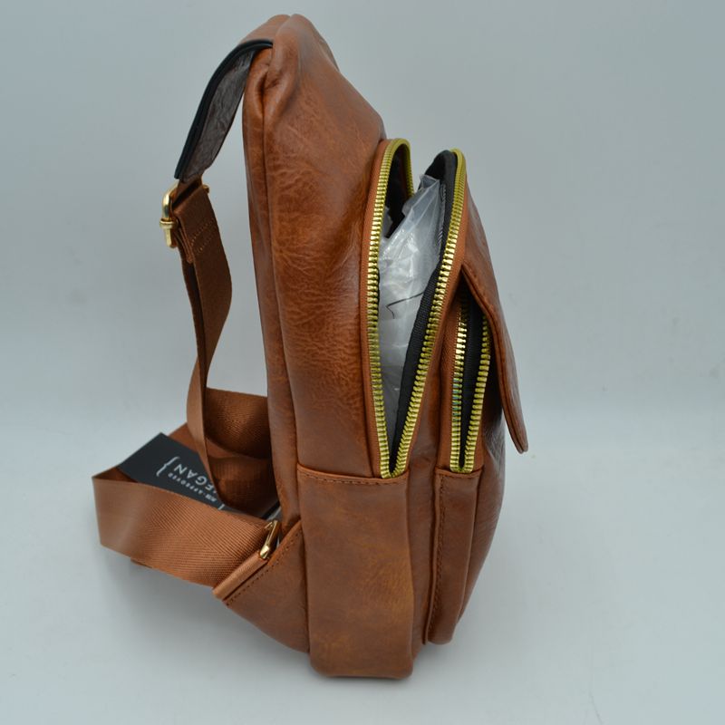 Ergonomic Structured Sling Backpack with Multi-Pocket Storage - Crossbody Bag