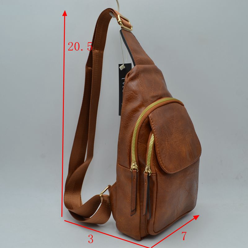 Ergonomic Structured Sling Backpack with Multi-Pocket Storage - Crossbody Bag