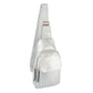 Ergonomic Structured Sling Backpack with Multi-Pocket Storage - Silver - Crossbody Bag