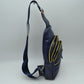 Perforated Sling Bag with Multi-Zipper Compartments - Sling Bag