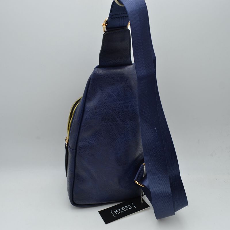 Perforated Sling Bag with Multi-Zipper Compartments - Sling Bag