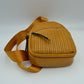 Perforated Crossbody Sling Bag with Triple Zipper Pockets - Sling Bag