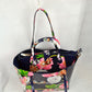2-Piece Patent Floral Tote Bag and Matching Satchel Set - Tote Bag