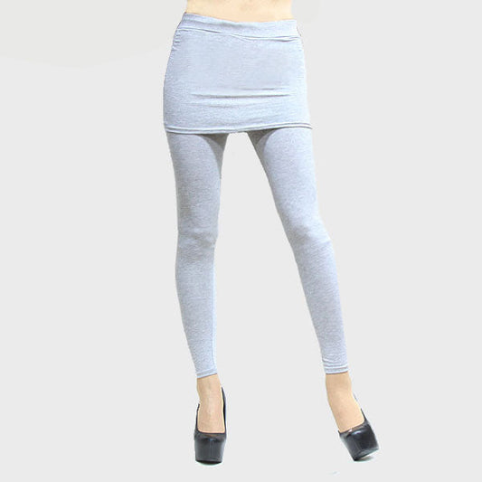 Madeline Love Gray Skirt Top Cotton Leggings - Apparel