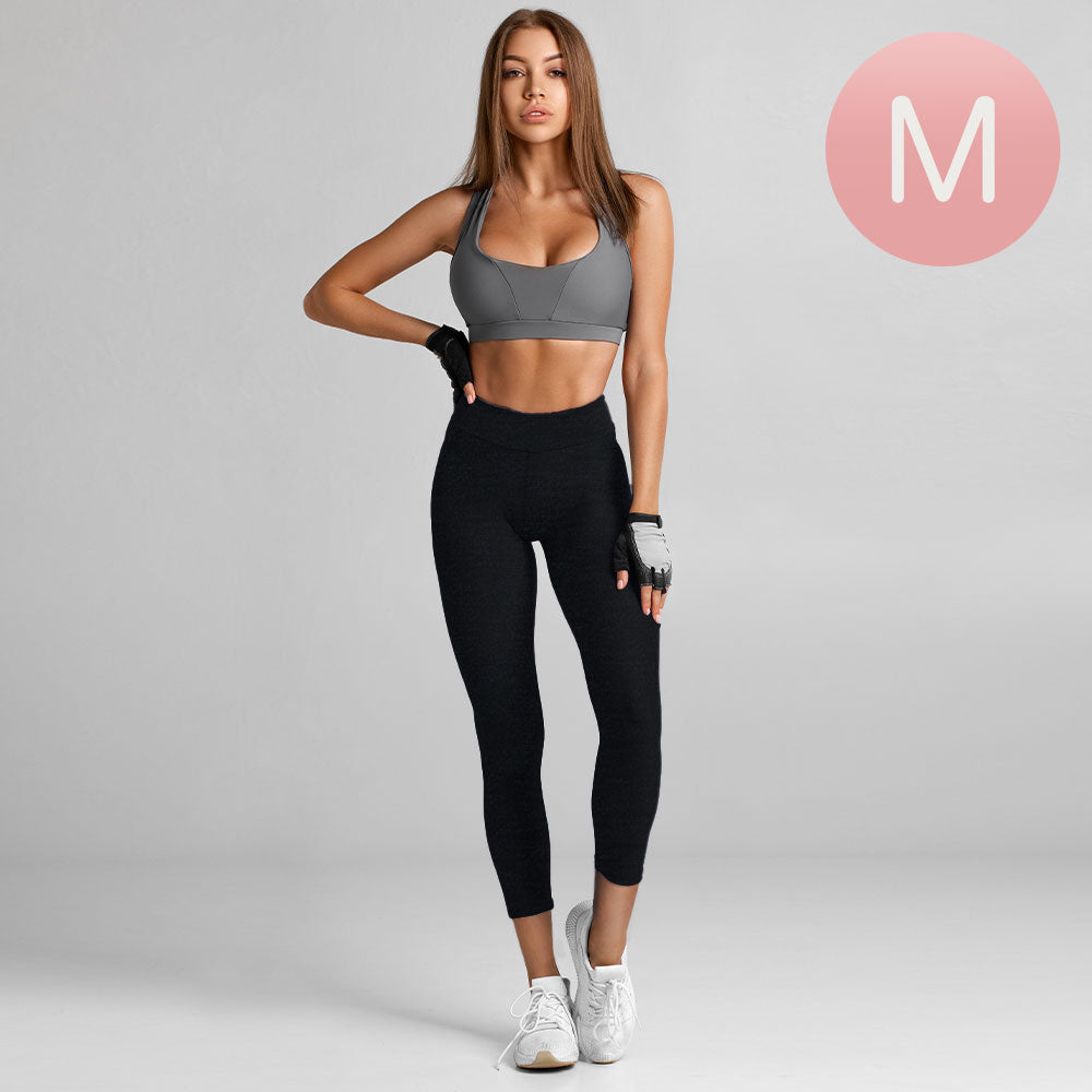Madeline Love Black Medium - Ladies Capri Leggings - Apparel