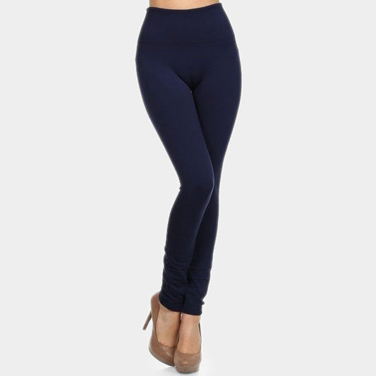 Madeline Love Navy Full Length Seamless Fleece Leggings - Apparel